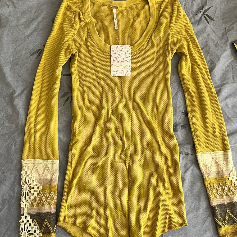 Free People Kombucha Cuff (Asana) Henley Thermal